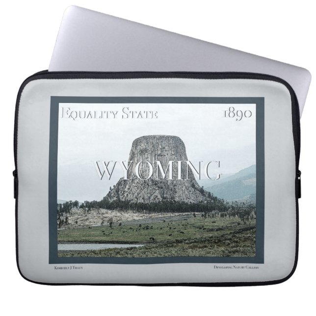 Housse Pour Ordinateur Portable Poster du Wyoming (Devant)