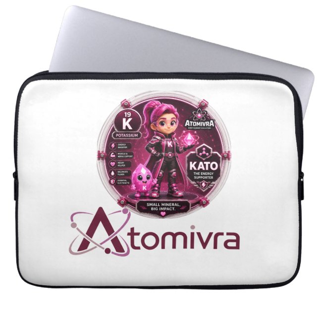 Housse Pour Ordinateur Portable Potassium ATOMIVRA (Devant)
