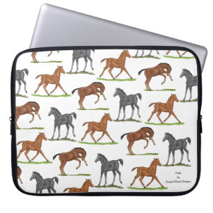 Housse Pour Ordinateur Portable Poulains de cheval