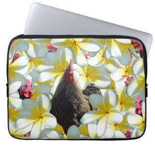 Housse Pour Ordinateur Portable Poulets Dans Les Frangipanis, Manches Portables