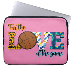 Housse Pour Ordinateur Portable Pour L'Amour Du Jeu Basketball Maman Leopard