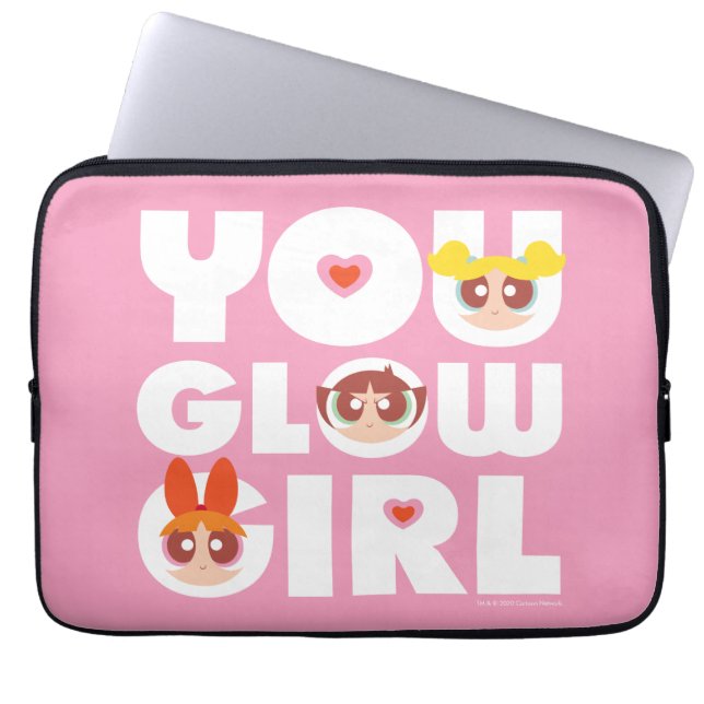 Housse Pour Ordinateur Portable Powerpuff Girls : You Glow Girl (Devant)