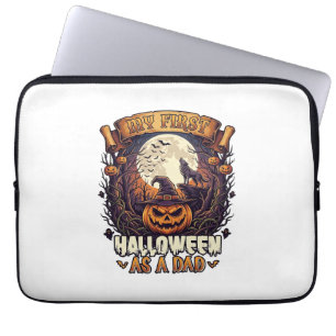Housse Pour Ordinateur Portable Premier Halloween en tant que papa citrouille loup