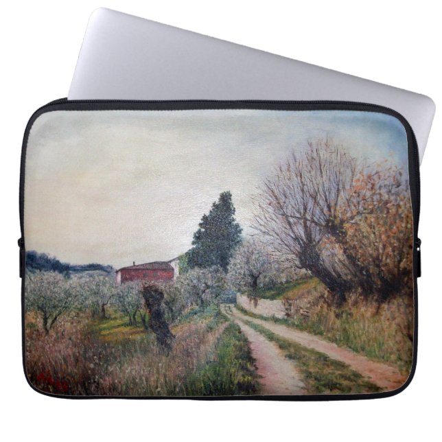 Housse Pour Ordinateur Portable PREMIER PRINTEMPS EN GOUVERNALAIS / Paysage Toscan (Devant)