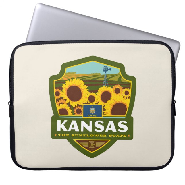 Housse Pour Ordinateur Portable Pride d'état | Kansas (Devant)