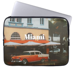 Housse Pour Ordinateur Portable Promenade Océanique de Miami Souvenir de Voyage