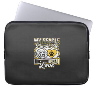 Housse Pour Ordinateur Portable Propriétaire de chien d'amour inconditionnel Beagl