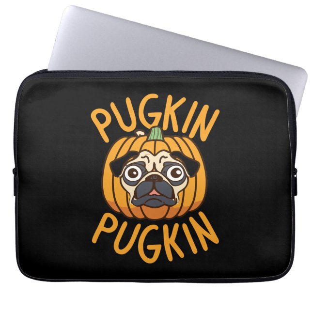 Housse Pour Ordinateur Portable Pugkin Pug Dog Halloween (Devant)