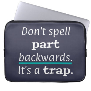 Housse Pour Ordinateur Portable Pun Part Back Funny Papa Joke Anglais Enseignant