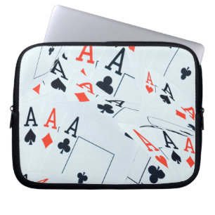 Housse Pour Ordinateur Portable Quad Aces Poker Cartes Motif,