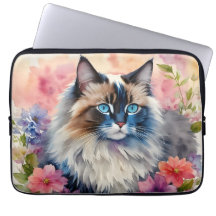 Ragdoll Chat Portrait Floral