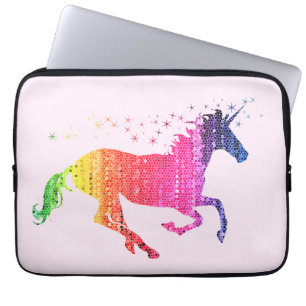 Housse Pour Ordinateur Portable Rainbow Pink Unicorn