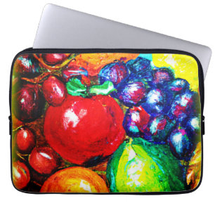 Housse Pour Ordinateur Portable Raisins, Lime, Orange, Fruits de pomme. Commandez