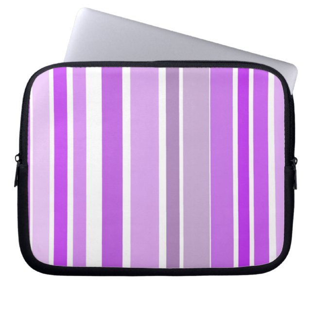 Housse Pour Ordinateur Portable Rayure Violet Moderne (Devant)
