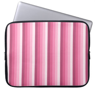 Housse Pour Ordinateur Portable Rayures d'ombre rose