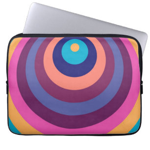 Housse Pour Ordinateur Portable Rayures géométriques modernes funky colorées