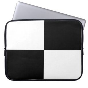 Housse Pour Ordinateur Portable Rectangles noir et blanc