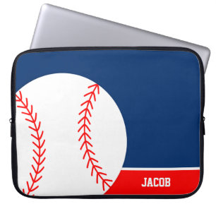 Housse Pour Ordinateur Portable Red Blue Baseball Personnalisé