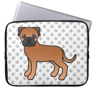 Housse Pour Ordinateur Portable Red Bullmastiff Chien de Dessin Animé Mignon & Pat