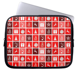 Housse Pour Ordinateur Portable Red Christmas Holiday Cute Tree Reinder