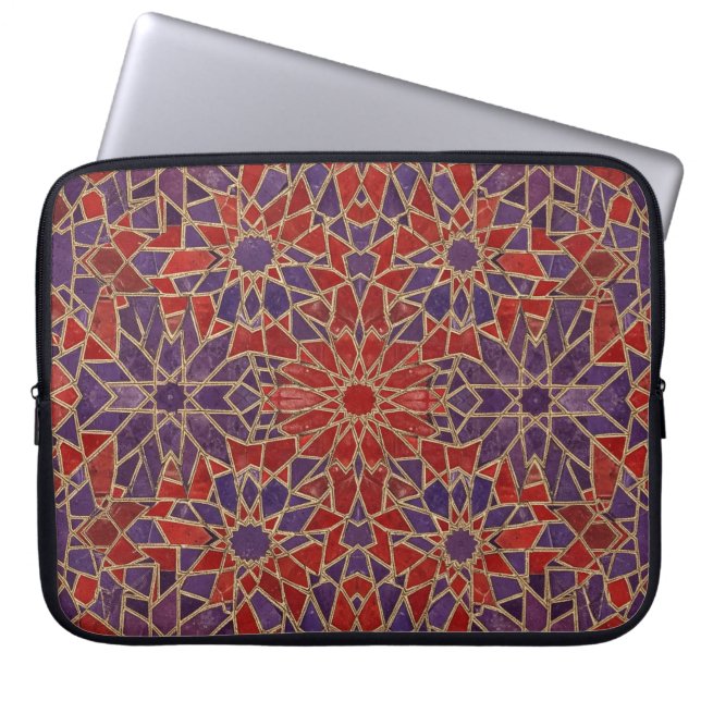 Housse Pour Ordinateur Portable red purple mosaic (Devant)