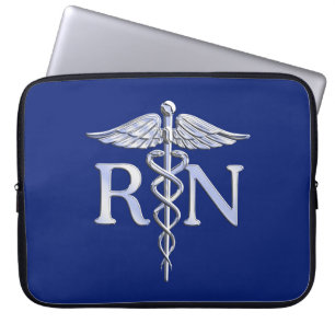 Housse Pour Ordinateur Portable Registered Nurse RN Caduceus Design