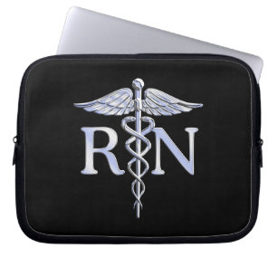 Housse Pour Ordinateur Portable Registered Nurse RN Caduceus Snakes