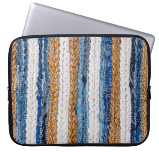 Housse Pour Ordinateur Portable Rein patchwork : jean recyclé tapis.