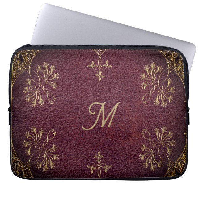 Housse Pour Ordinateur Portable reliure de livre antique - look cuir (Devant)