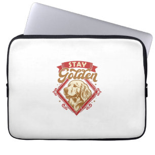 Housse Pour Ordinateur Portable Restez Golden Retriever Chien Diamant Rouge_1