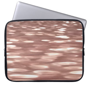 Housse Pour Ordinateur Portable Résumé #3 : Rose cuivre doré scintillant