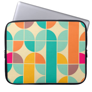 Housse Pour Ordinateur Portable Retro Abstrait : Design intemporel sans fil.