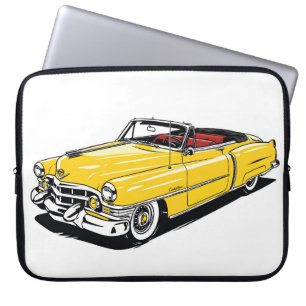 Housse Pour Ordinateur Portable Rétro Classique Cabriolet PopArt Latéral