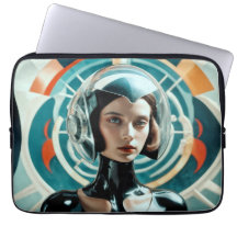 Rétro futuriste femme 1950 style science-fiction