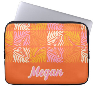 Housse Pour Ordinateur Portable Retro Orange rose Super Psychédélique Personnalisé