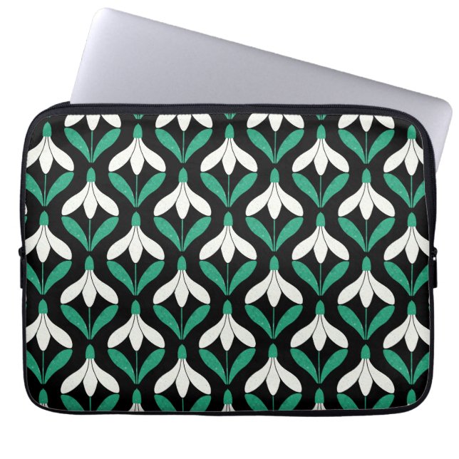 Housse Pour Ordinateur Portable Retro Scandi motif de neige moderne du milieu du s (Devant)