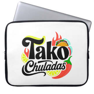 Housse Pour Ordinateur Portable Retro "Tako Chuladas" Mexican Food Taco Laptop Sle