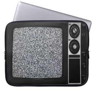 Housse Pour Ordinateur Portable Rétro vieille TV avec la couverture statique de