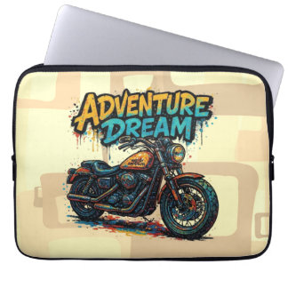 Housse Pour Ordinateur Portable Rêve de conduite aventure / Moto Chopper Vintage 