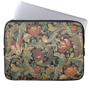 Housse Pour Ordinateur Portable Riche brocart de tapisserie florale antique victor