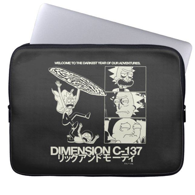 Housse Pour Ordinateur Portable RICK ET MORTY™ | Dimension C-137 (Devant)