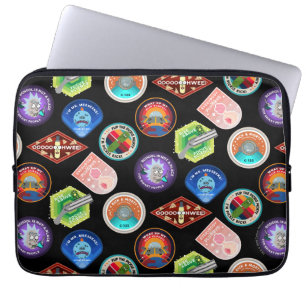 Housse Pour Ordinateur Portable RICK ET MORTY™   Motif des patchs d'espace externe