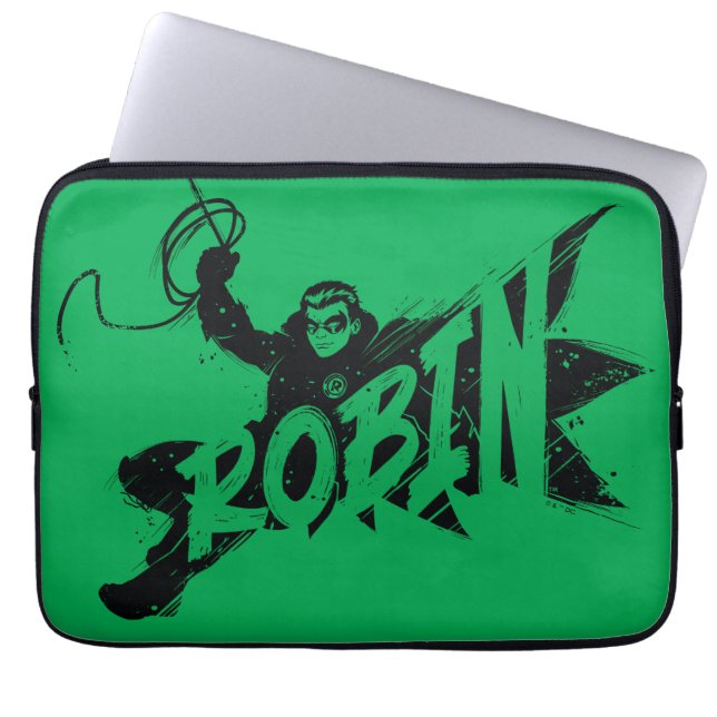 Housse Pour Ordinateur Portable Robin Ink Nom de la brosse (Devant)