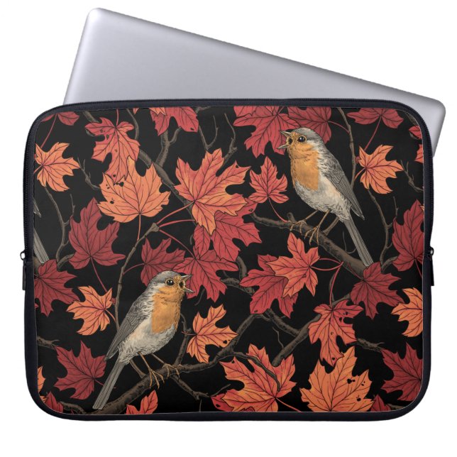 Housse Pour Ordinateur Portable Robins in maple tree (Devant)