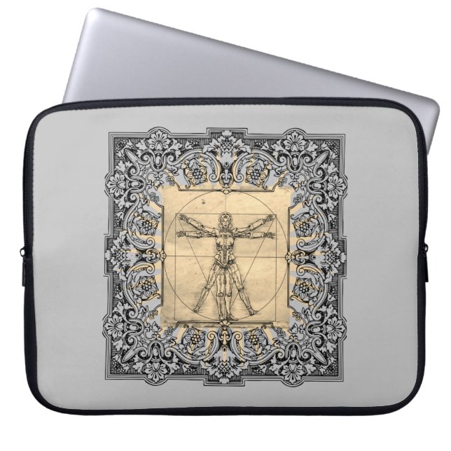 Housse Pour Ordinateur Portable Robot Woman Steampunk (Devant)