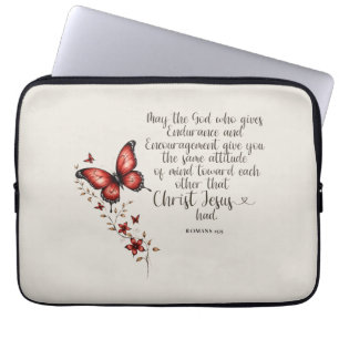 Housse Pour Ordinateur Portable Romains 15:5 Image de verset biblique