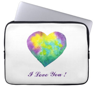 Housse Pour Ordinateur Portable Romantique minimaliste Je t'aime Portable