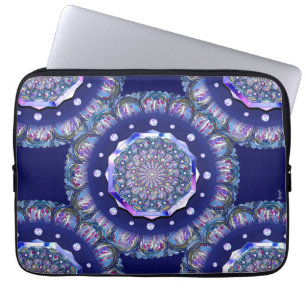 Housse Pour Ordinateur Portable Rosace bleue