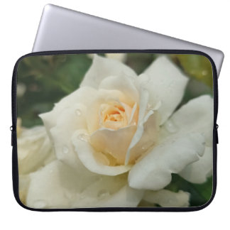 Housse Pour Ordinateur Portable Rose blanche