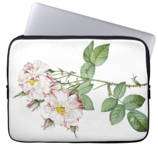 Housse Pour Ordinateur Portable Rose blanche et rose vintage